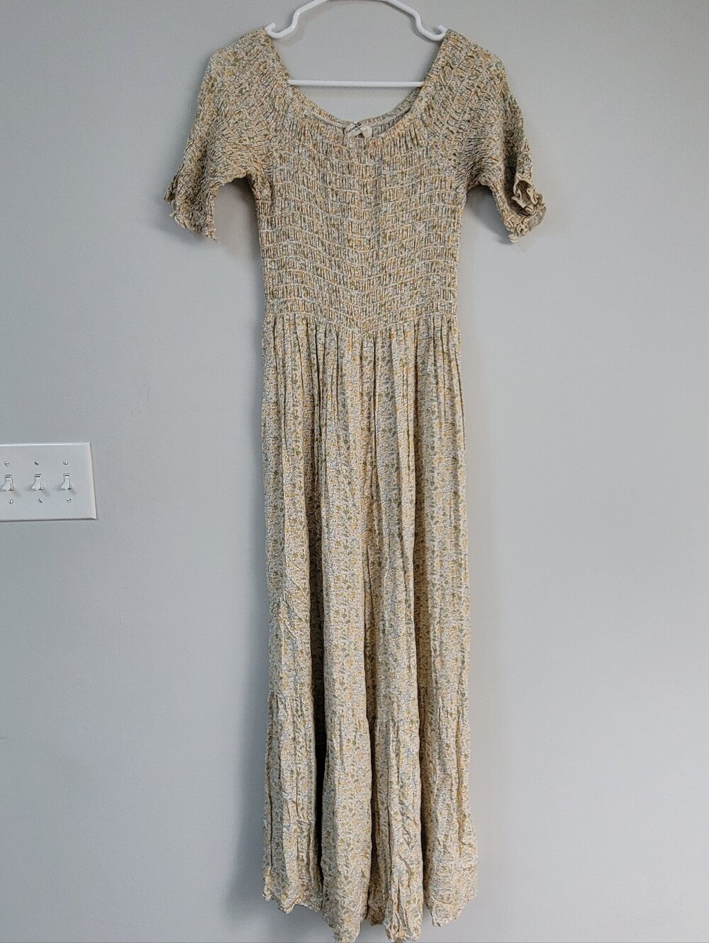 NATURAL LIFE Cream and Yellow Floral Maxi Jumpsuit